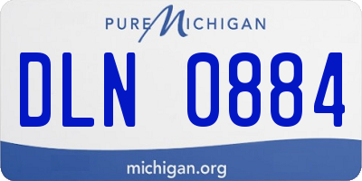 MI license plate DLN0884