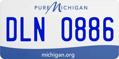 MI license plate DLN0886