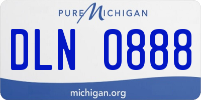 MI license plate DLN0888