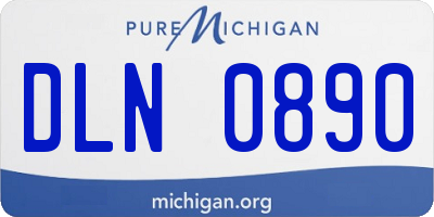 MI license plate DLN0890