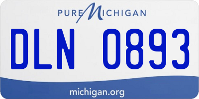 MI license plate DLN0893