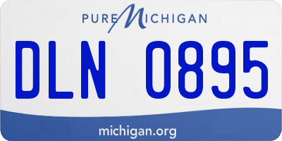 MI license plate DLN0895
