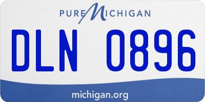 MI license plate DLN0896
