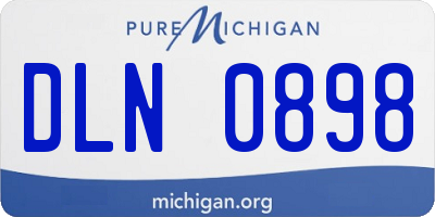 MI license plate DLN0898