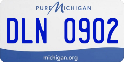 MI license plate DLN0902