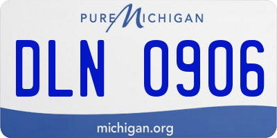 MI license plate DLN0906