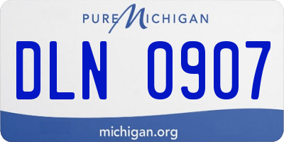 MI license plate DLN0907