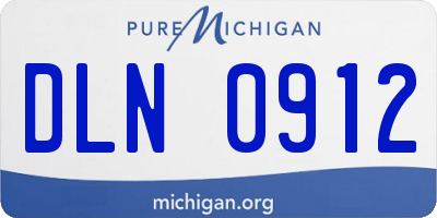 MI license plate DLN0912