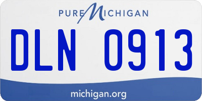MI license plate DLN0913