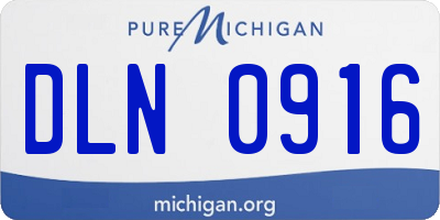 MI license plate DLN0916