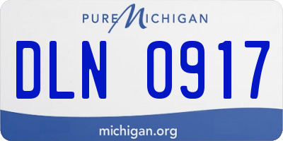 MI license plate DLN0917