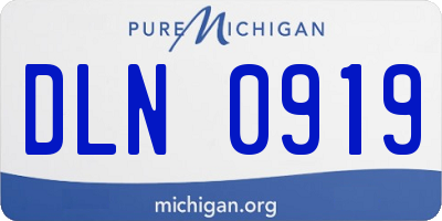 MI license plate DLN0919