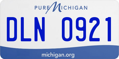 MI license plate DLN0921