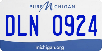 MI license plate DLN0924