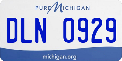 MI license plate DLN0929