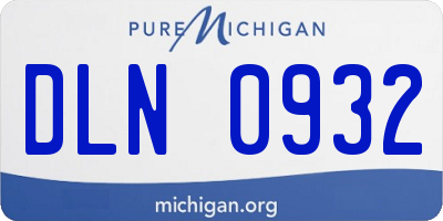 MI license plate DLN0932