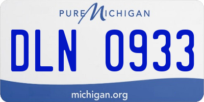 MI license plate DLN0933