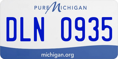 MI license plate DLN0935