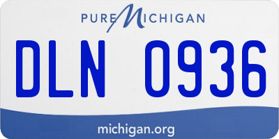 MI license plate DLN0936