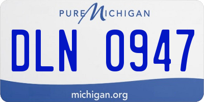 MI license plate DLN0947