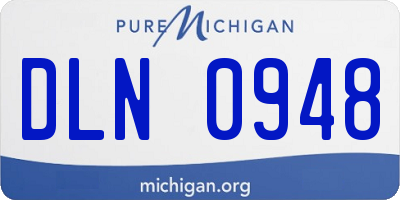 MI license plate DLN0948