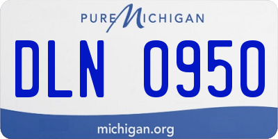 MI license plate DLN0950