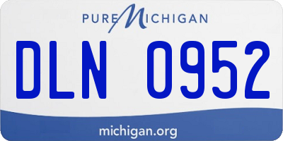 MI license plate DLN0952