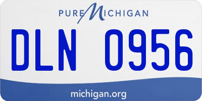 MI license plate DLN0956