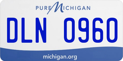 MI license plate DLN0960