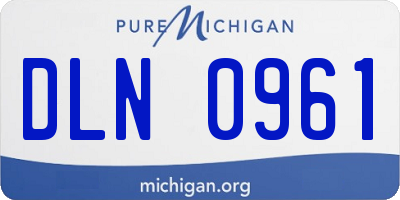 MI license plate DLN0961