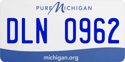 MI license plate DLN0962