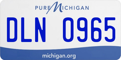 MI license plate DLN0965