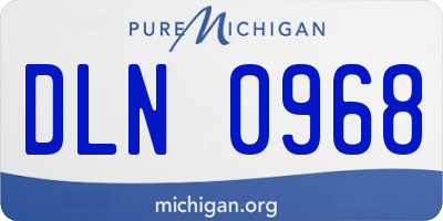 MI license plate DLN0968