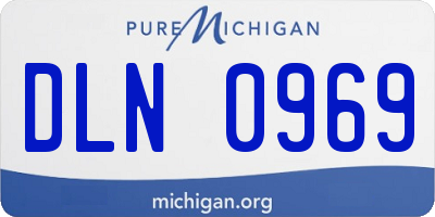MI license plate DLN0969