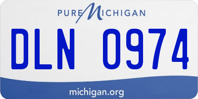 MI license plate DLN0974