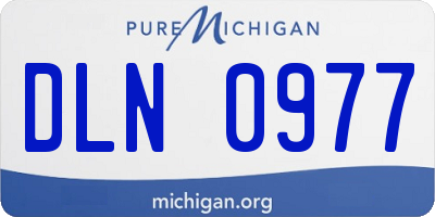 MI license plate DLN0977
