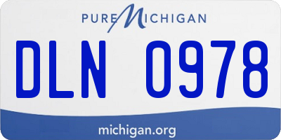 MI license plate DLN0978