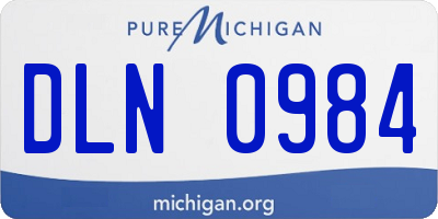 MI license plate DLN0984