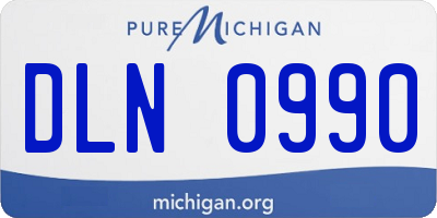 MI license plate DLN0990