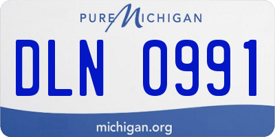 MI license plate DLN0991