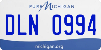 MI license plate DLN0994
