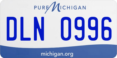 MI license plate DLN0996