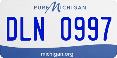 MI license plate DLN0997