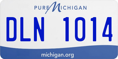 MI license plate DLN1014