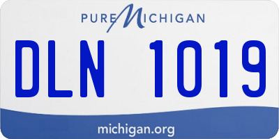 MI license plate DLN1019