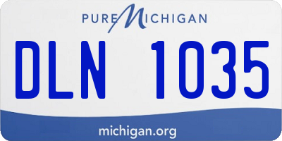 MI license plate DLN1035