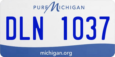 MI license plate DLN1037