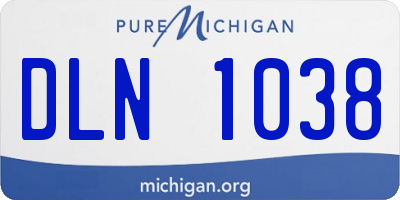 MI license plate DLN1038