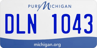 MI license plate DLN1043