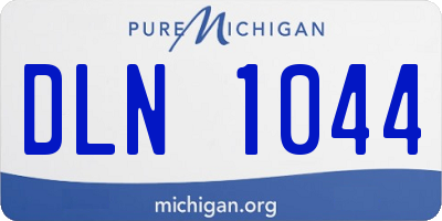 MI license plate DLN1044